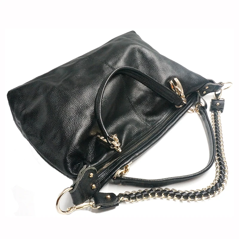 Большая сумка-хобо из 100% натуральной коровьей кожи женская сумка сумки через