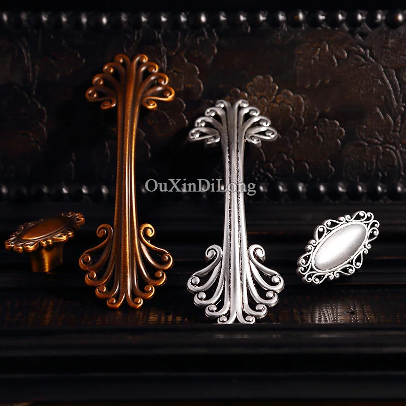 Элегантная и красивая Европейская антикварная кухонная дверная мебель ручки для