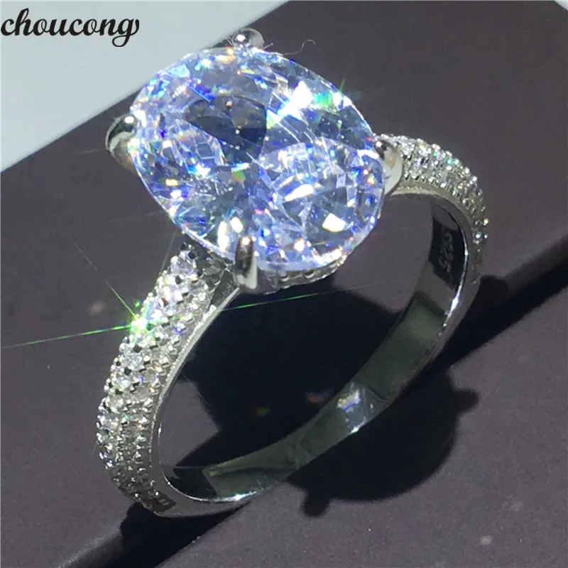 

Кольцо женское из серебра 100% пробы с фианитом, 3 карата, 5 А
