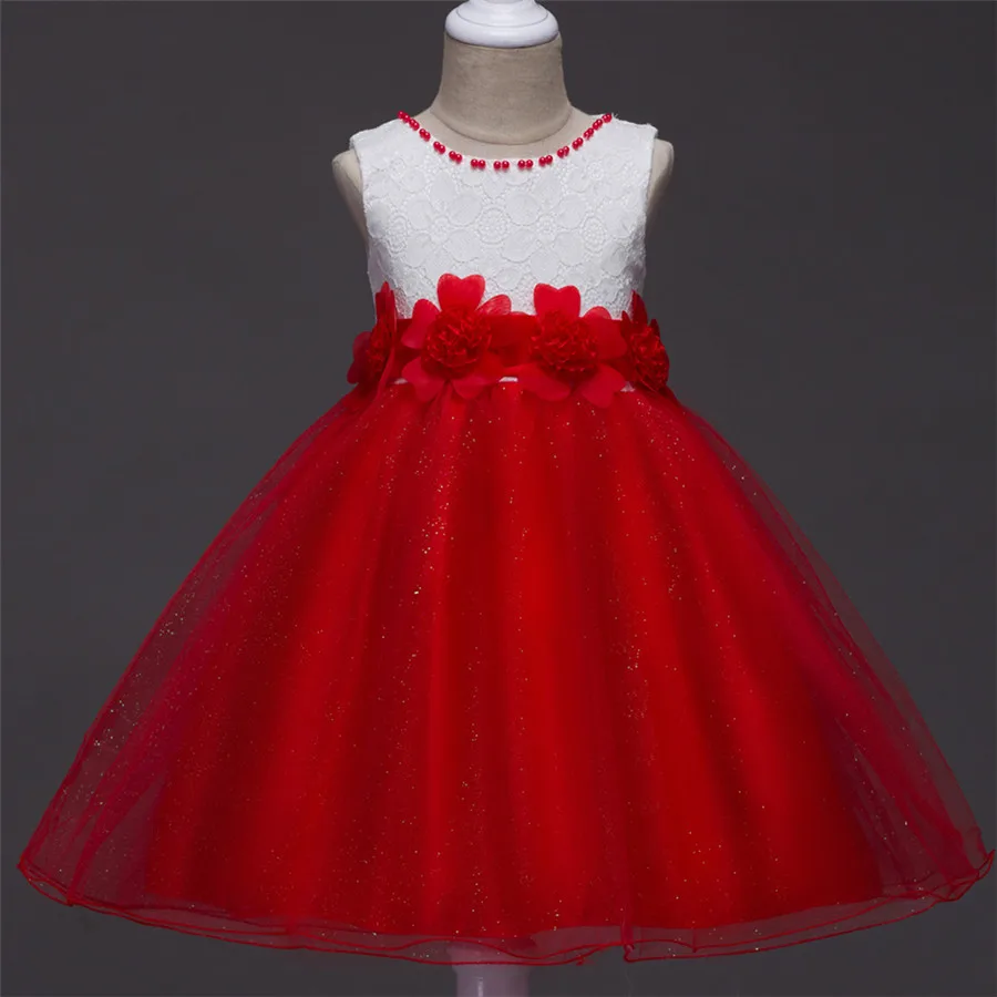 Симпатичные Платья с O образным вырезом и украшением лепестком для первого