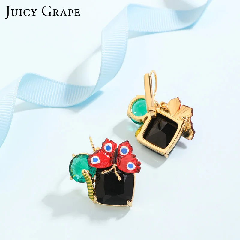 Сочный виноград эмалированная глазурь французский стиль ушной крючок зажим
