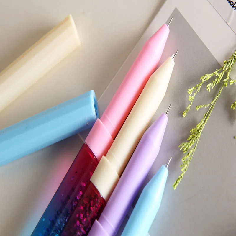4 шт. разноцветные конфеты кавай Блестящий песок gelpen креативные Канцтовары офисный школьный школьная гелевая ручка подарок мультфильм кремового чернил гелевой ручки