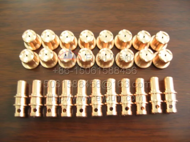 

100 шт. [50 шт. электроды PR0109 + 50 шт. наконечников PD0105]-расходные материалы для плазменного резака Trafimet A81/P81