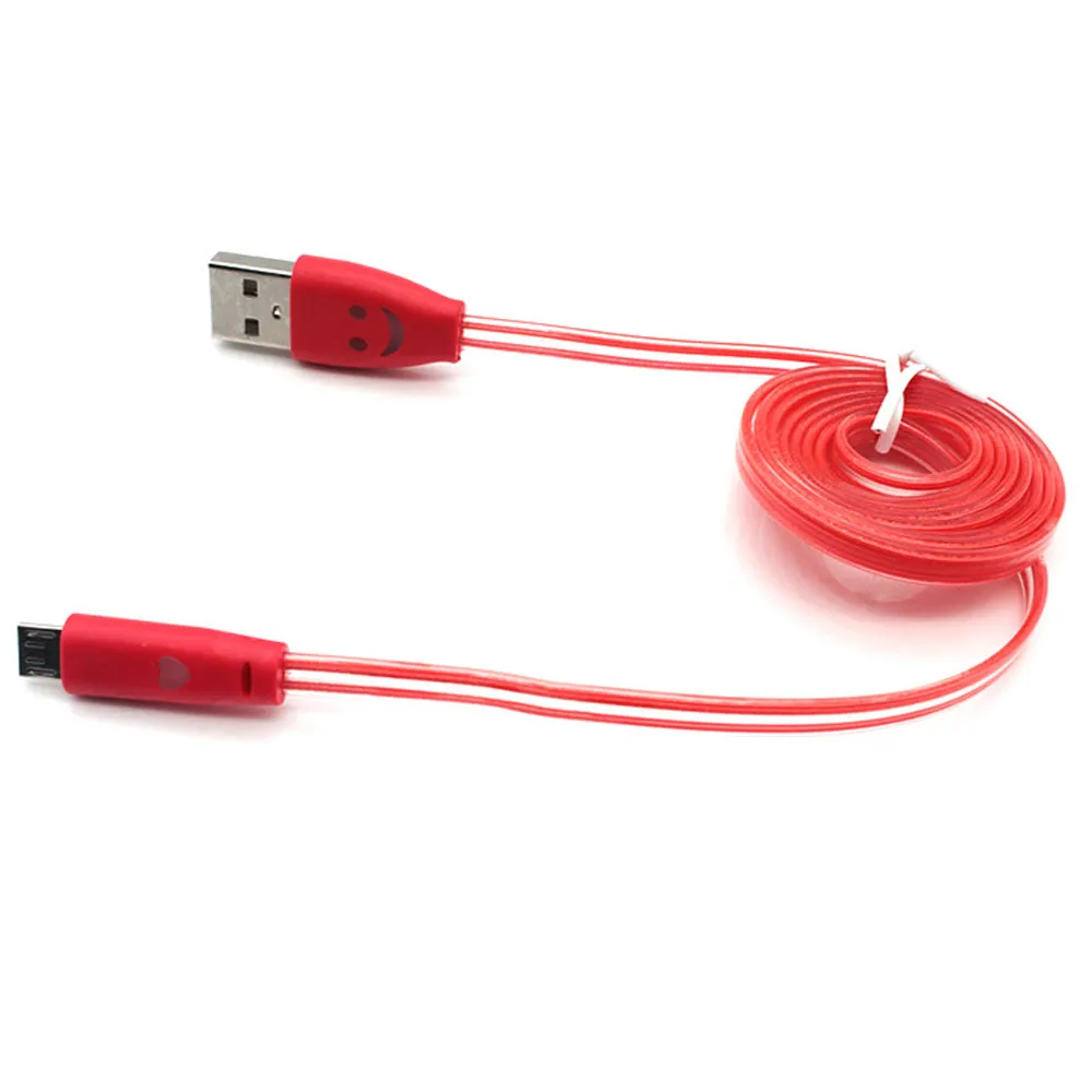 EPULA 1 м микро USB кабель для телефона цветной градиент светодиодный зарядки данных