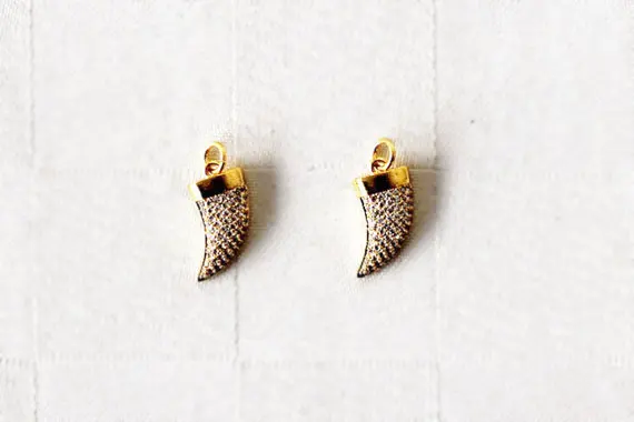 Чешские тонко выполненные 15 мм подвеска в виде рога с соединительное кольцо|ring