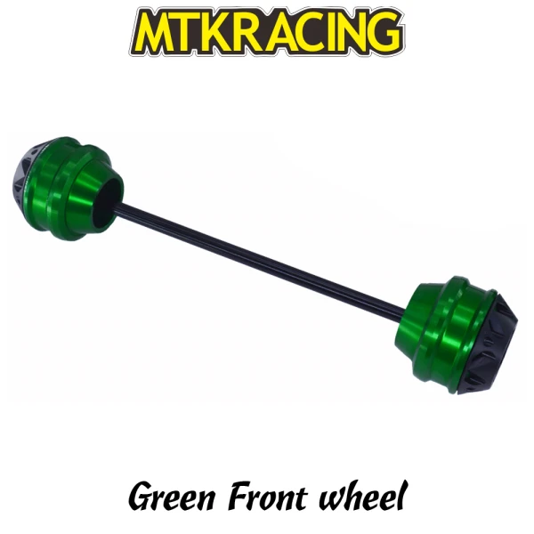 Green front wheel MTKRACING для Yamaha Tracer 900 GT CNC переднее колесо осевой слайдер амортизатор защита от падения - Цвет: Green front wheel