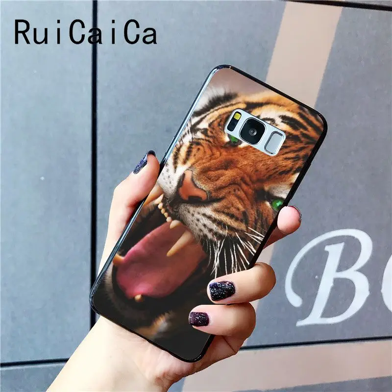 Ruicaica tiger модный рукоделие принт рисунок чехол для телефона samsung Galaxy S9 plus S7 edge S6 S10 S8