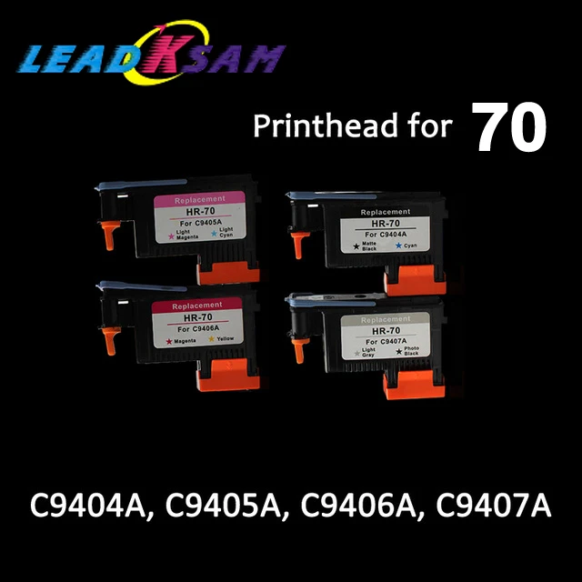 4 шт. печатающая головка с чипами и чернилами для hp 70 C9404A C9405A C9406A C9407A