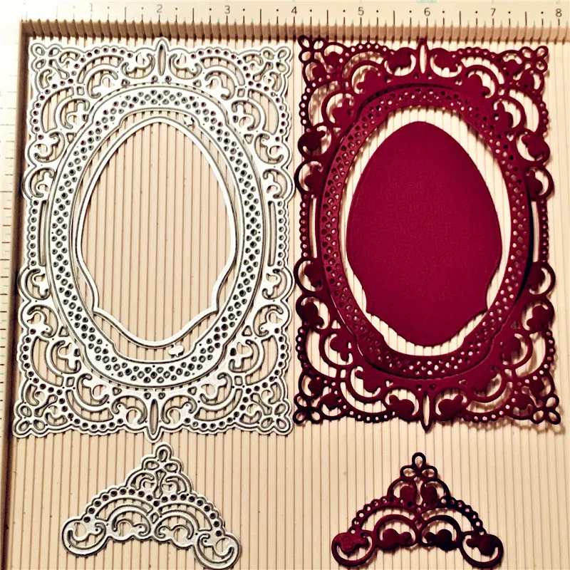 Metal Cutting Dies 4Pcs Rectangular frame Stencils for DIY Scrapbooking/photo album Decorative Embossing Paper Cards | Дом и сад