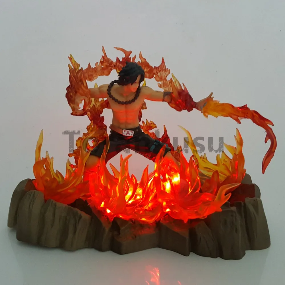 One piece фигурка Ace Led Fire Base 170 мм Аниме one piece Portgas D Ace Fire Fist фигурка Коллекционная модель игрушки
