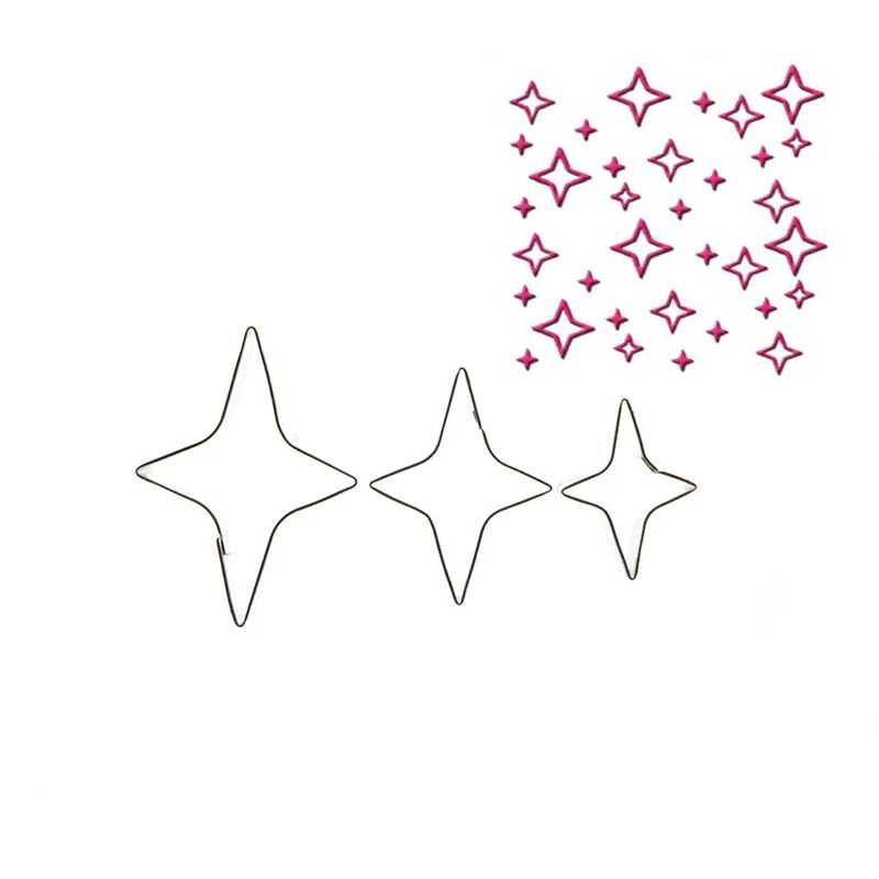 Абрикосовая формочка для печенья в форме звезд из нержавеющей стали 3 шт./лот