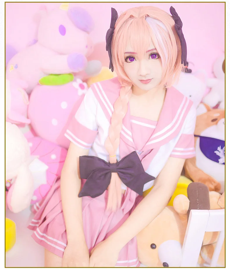 Fate Grand Order Astolfo FGO Розовый Косплей Костюм Полный комплект женское платье