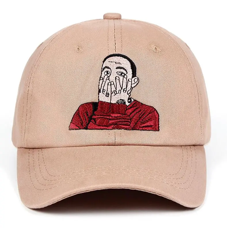 Miller Khaki Папа шляпа набор бейсбольная кепка Пальма горит Мак Миллер ловушка Обама Акацуки Kanye Роза пицца Сайтама ананас Majin Buu Snapback - Цвет: Miller Khaki