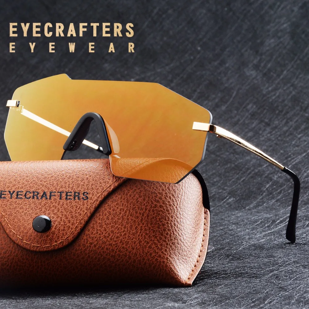 Роскошные женские брендовые дизайнерские солнцезащитные очки без оправы Модные