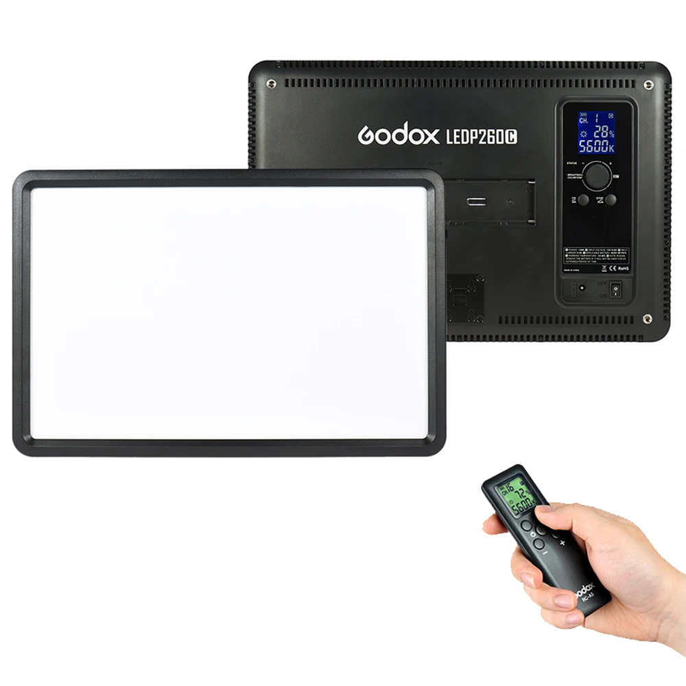 Godox фотостудия ультра тонкий LEDP260C 3300K ~ 5600K студийный видео непрерысветильник