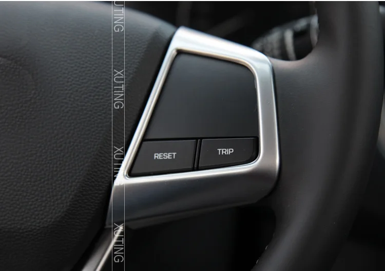 Vtear для hyundai creta ix25 хендай крета аксессуары для рулевого колеса автомобиля кнопки накладка рамка ABS хромированные накладки для салона ,автотовары