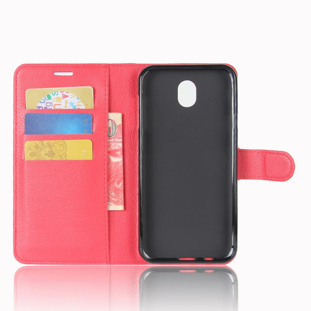 10pcs/lot Lichi grain wallet Leather PU+TPU Cover Case with card slot For Samsung Galaxy J5 J530 2017 EU Version | Мобильные