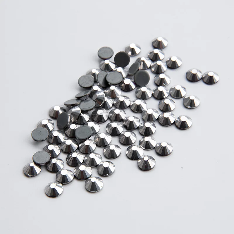 Jet Silver Hot Fix Rhinestone SS6-SS34 Gray Back Rhinestones for Clothes Shiny Stone High Quality with Coatings | Дом и сад