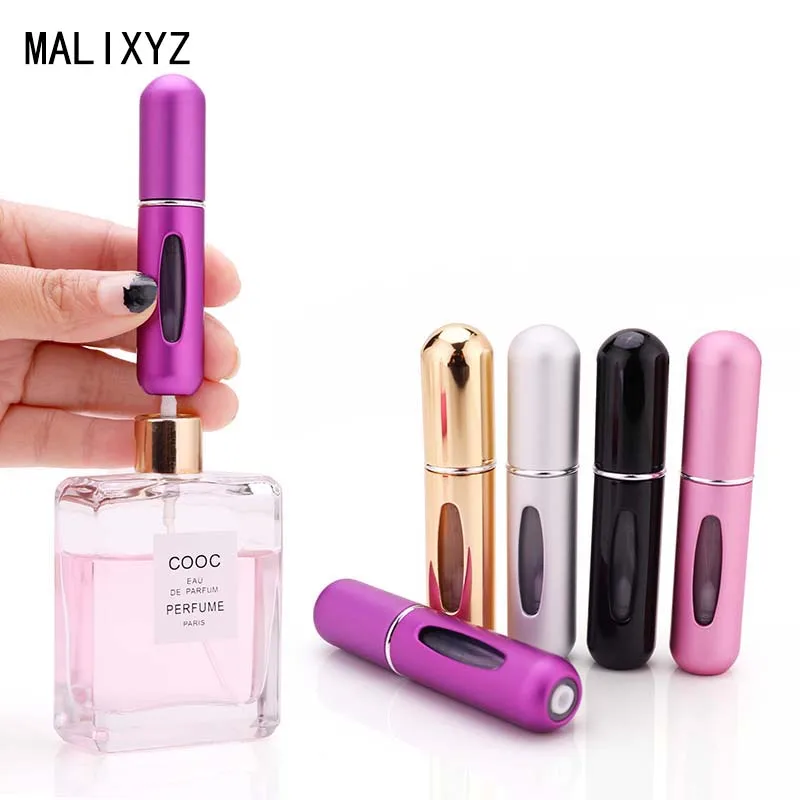 

5ml Portable Mini Refillable Perfume Bottle With Spray Scent Pump Empty Cosmetic Containers Spray Atomizer Bottle For Travel New
