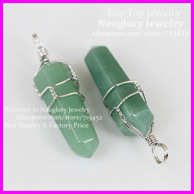 10 шт. натуральный гексагональный Призма бусины заживляющий зеленый авантюрин