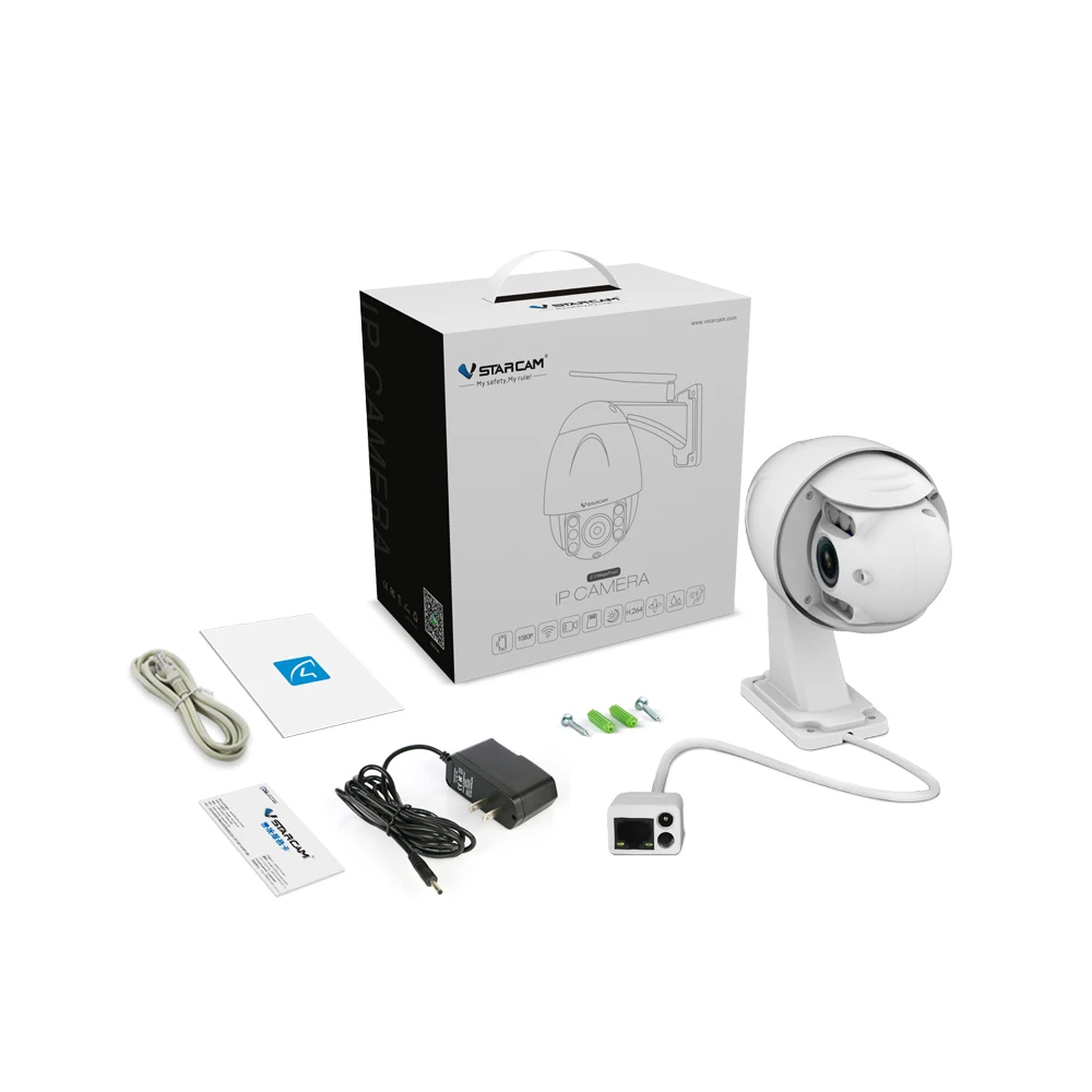 

VStarcam Wireless PTZ Dome IP Camera Outdoor 1080P FHD 4X Zoom CCTV Security Video Network Surveillance Security IP Camera Wifi