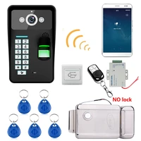 mountainone 720p wireless wifi rfid fingerprint recognition video door phone doorbell intercom system electronic door lock