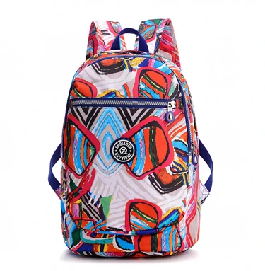 colorful rainbow Модные женские нейлоновые рюкзаки, Студенческая школьная сумка для девочек, Повседневная дорожная сумка, Mochila, лоскутные милые рюкзаки на плечо - Цвет: colorful rainbow
