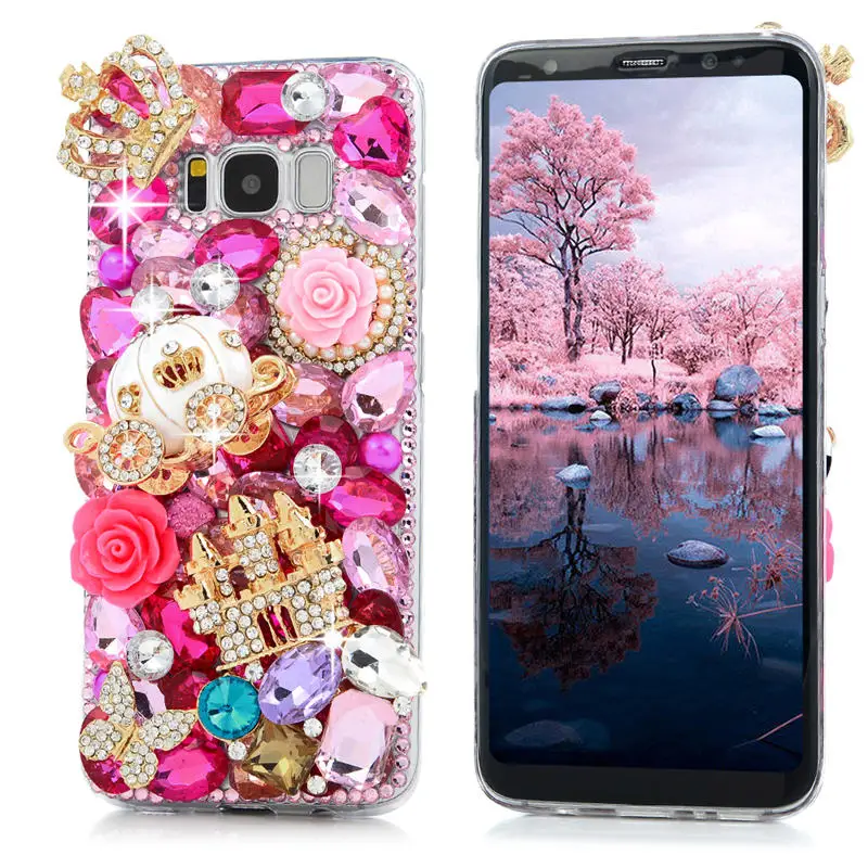 Чехол со стразами для iPhone 13 Pro Max 12 mini 11 XR XS X SE Samsung Galaxy S21 S20 Plus Ultra FE Note 20 10 | Мобильные