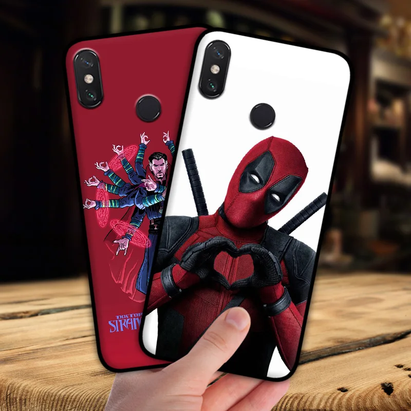 Чехол mosirui для Xiaomi Mi 8 Marvel hero Deadpool Spiderman Черная пантера Халк силиконовый мягкий