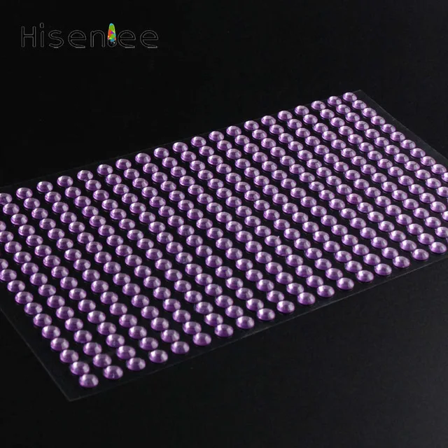 Light purple 3/4/5/6 мм полимерные Стразы самоклеющиеся наклейки Набор «сделай сам» для мобильного телефона украшение автомобиля декоротивная наклейка для Средства для укладки волос - Цвет: Light purple