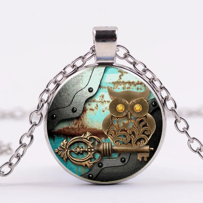 Азиатских милый Adorkable Сова большие ожерелье глаза птица ретро фото Подвески