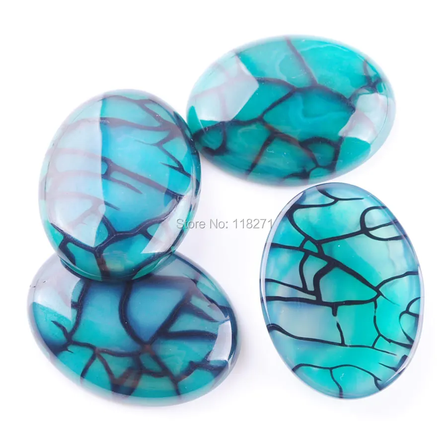 

WOJIAER Dragon Agates Gem Stones Oval Cabochon CAB No Drill Hole 30x40x7mm Jewelry Making PU8139