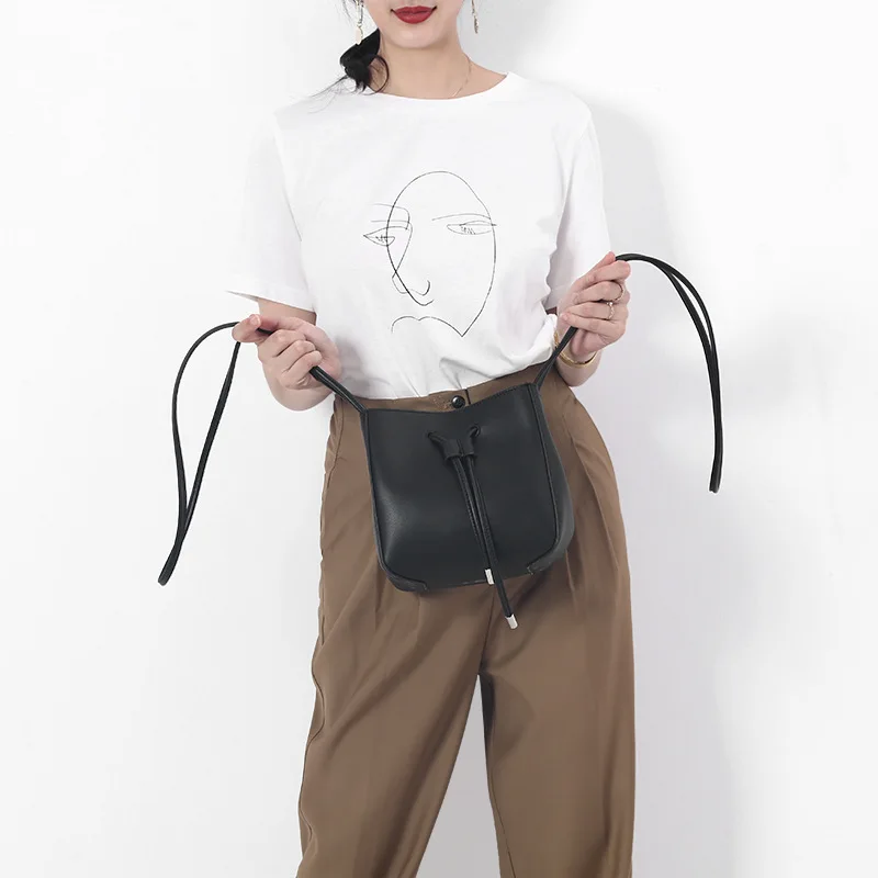 Youda 2019 Мода ретро Drawstring One сумка на плечо большой емкости PU материал сумки