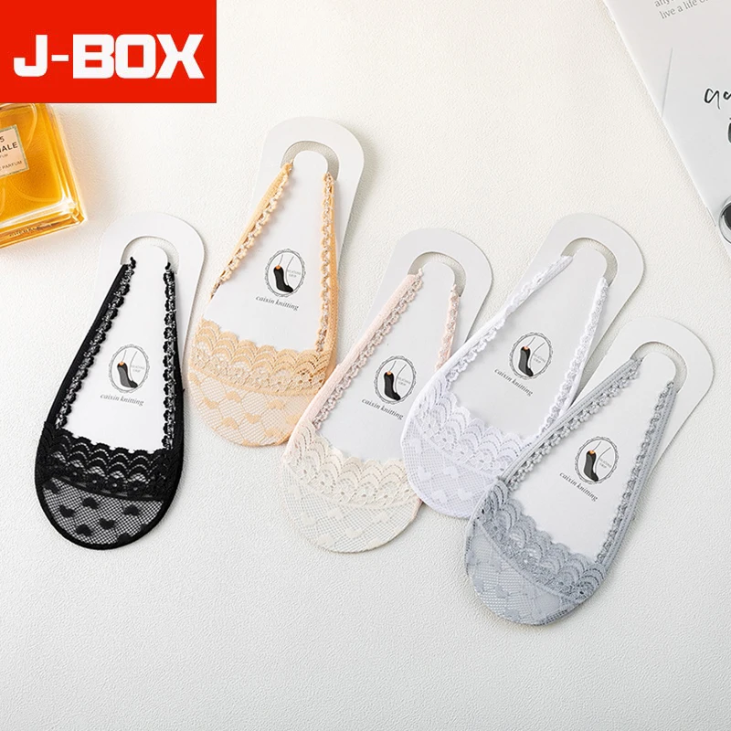 J BOX 5 пар модные женские летние носки стильные кружевные короткие с цветочным