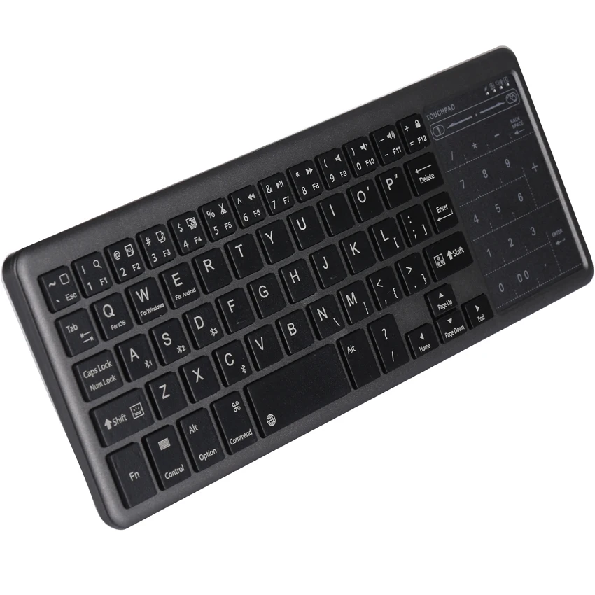 

New 2.4G Mini Wireless Keyboard with Touchpad Mouse for For Mac iOs Windows Android/Smart PC Laptop Tablet Russian Arabic Hebrew