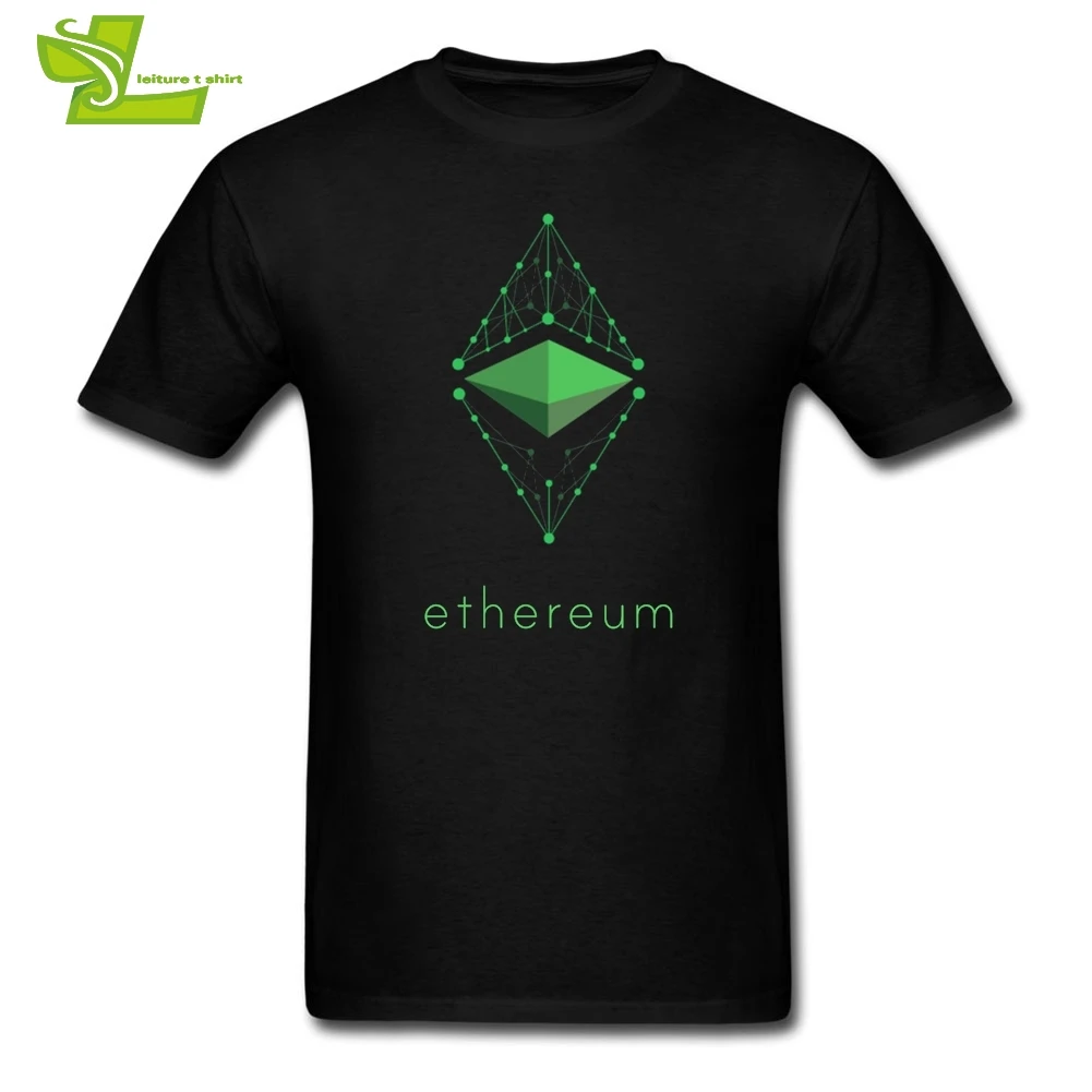 Мужские футболки с логотипом ETHEREUM Crypto Currency Cryptocurrency футболка коротким рукавом 100%