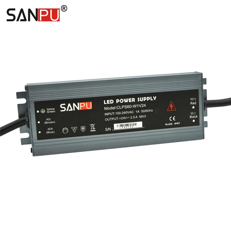 SANPU SMPS импульсный источник питания 24 в пост. Тока 60 Вт 2 А 220 В светодиодный