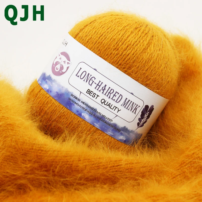

500g(10balls) Best Quality Soft Mink Velvet Wool Yarn Hand Knitting Thread Warm Long Plush Cashmere Crochet Yarn For DIY Weaving