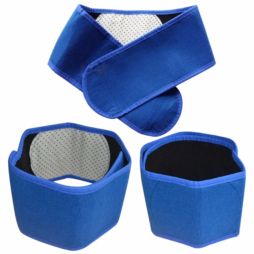 

Tourmaline Self Heating Belt Braces & Supports magnetic therapy Waist belt keep warmer blue