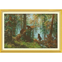 everlasting love christmas the pine forest morning ecological cotton cross stitch 11ct and 14ct printed new store sales