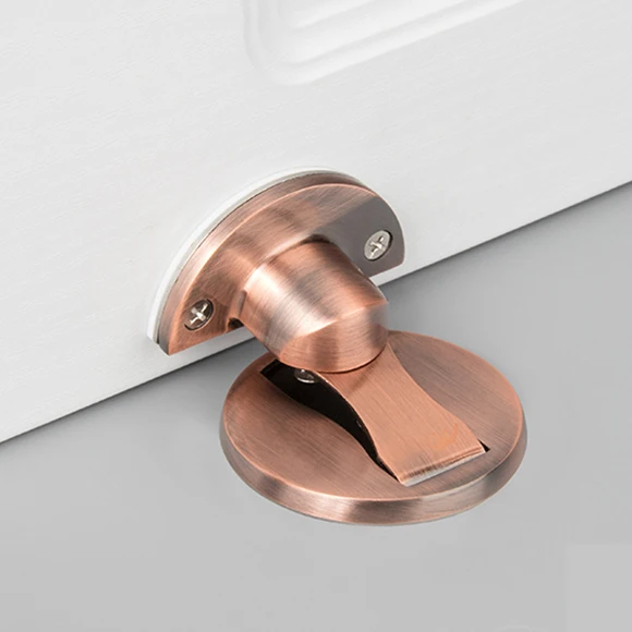 Red Bronze KAK 304 магнитный дверной ограничитель из нержавеющей стали, магнитный дверной ограничитель, непробивной дверной держатель, скрытый дверной ограничитель, мебельная дверная фурнитура - Цвет: Red Bronze