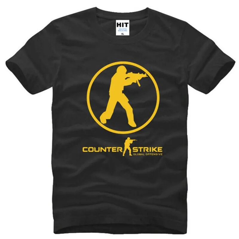 Футболка мужская с принтом игры Counter Strike CS хлопковая рубашка коротким рукавом и
