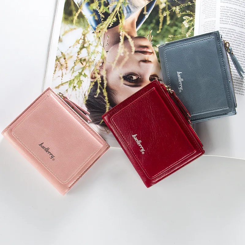 

2018 New Luxury Brand Top Leather Mini Wallet Women Small Wallet Female Coin Purse Zipper Card Holder Lovely Ladies Purse W159