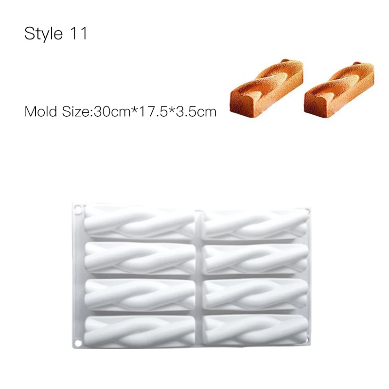 Style 11 Форма для украшения торта, 3D силиконовые формы для мусса, форма для десерта, форма в форме сердца, инструмент для декорации торта, форма для выпечки шоколадного домового - Цвет: Style 11