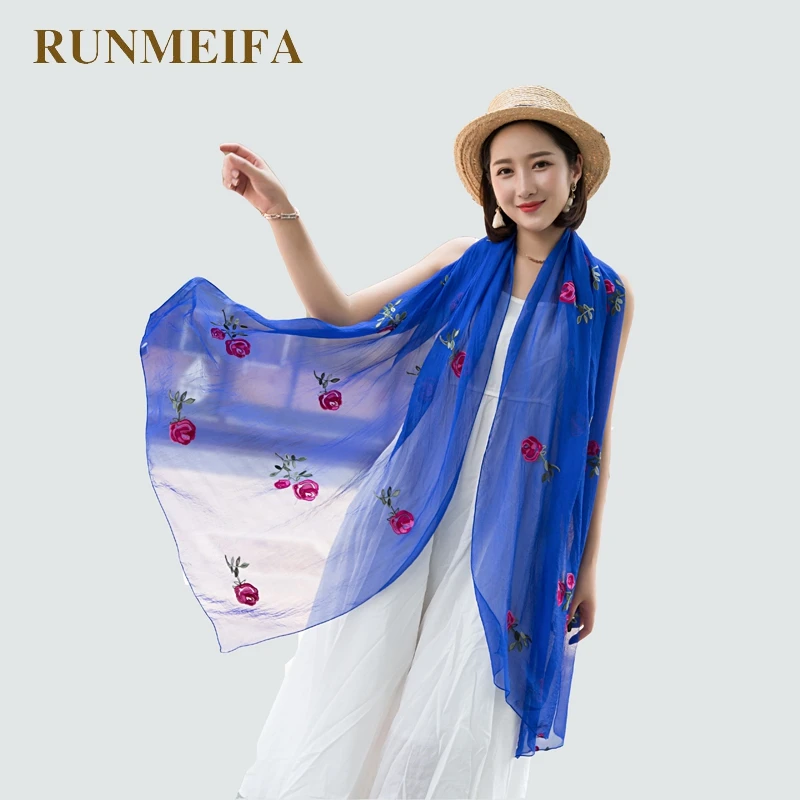 RUNMEIFA бренд литературы и Книги по искусству хлопок национальный стиль вышивка sjaals