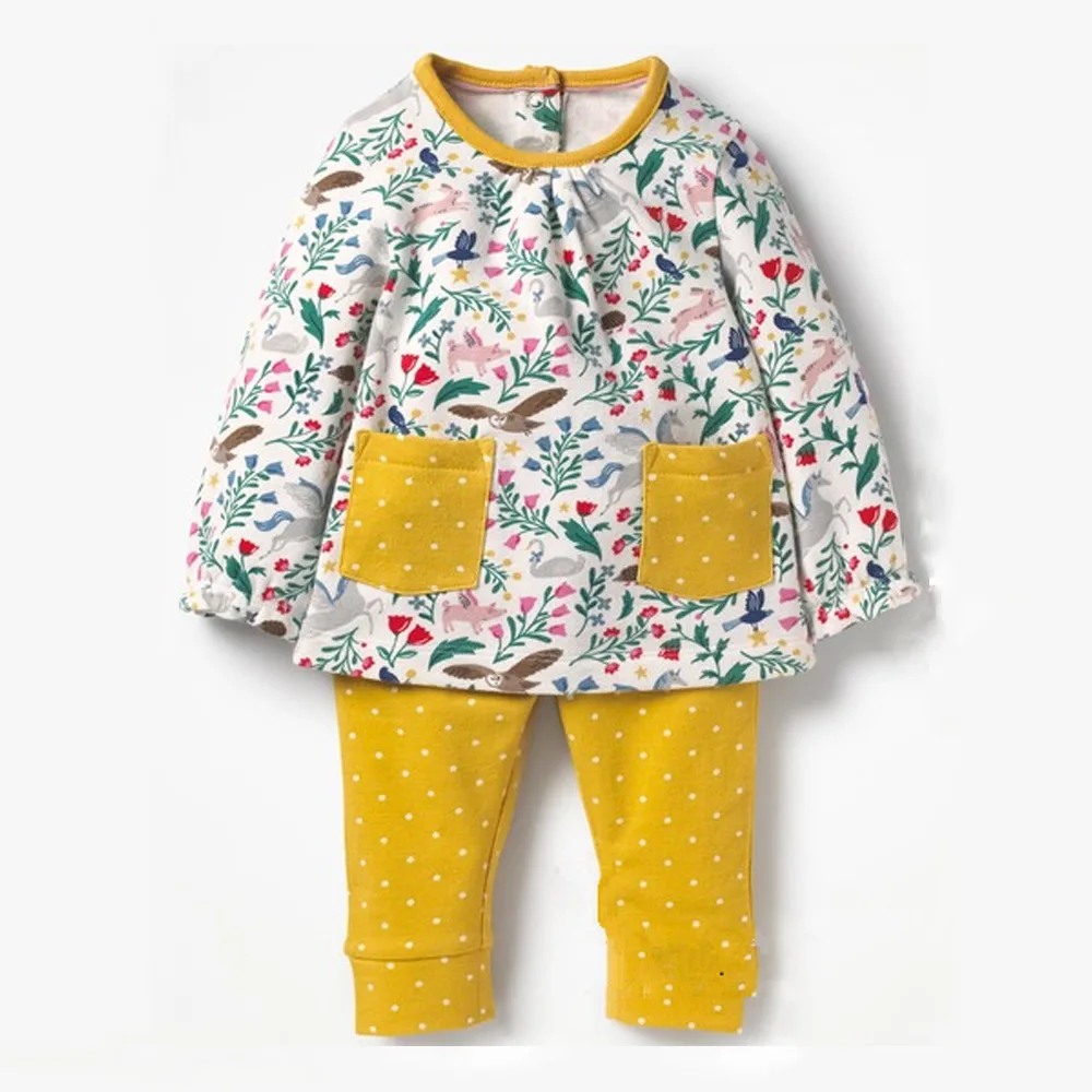 Littlemandy/топы + леггинсы комплекты одежды для детей с рисунком птицы Одежда