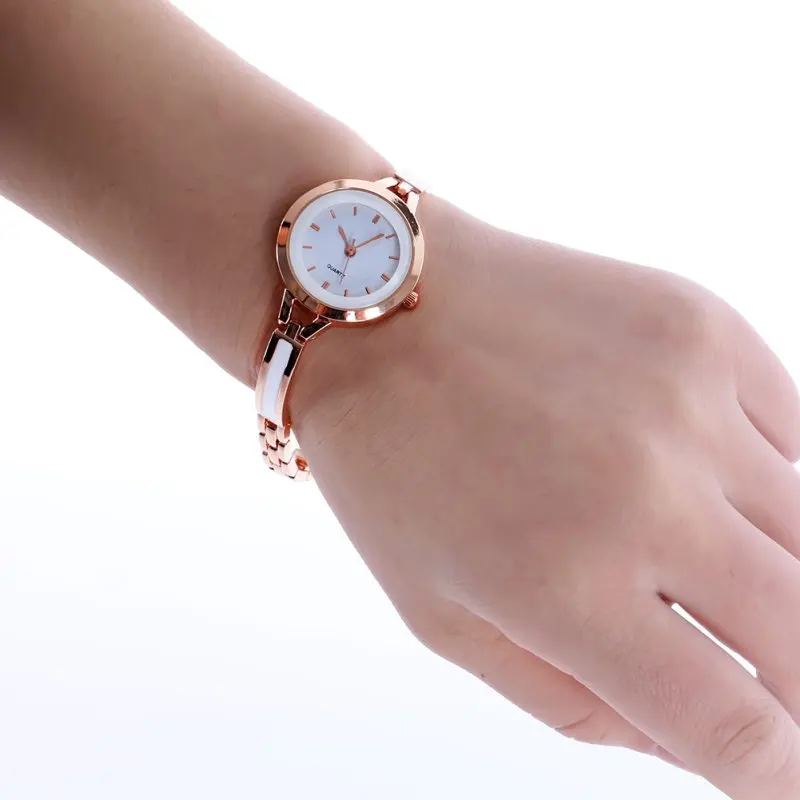 Женские кварцевые часы Relojes с аналоговым дисплеем золотого и серебряного цвета |