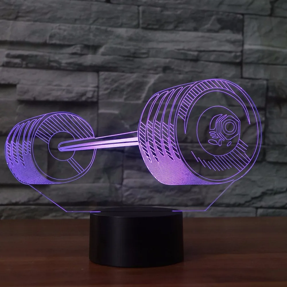 Ночник светодиодный 3d светильник в форме штанги 7 цветов|sleep light|night lightnight light usb |