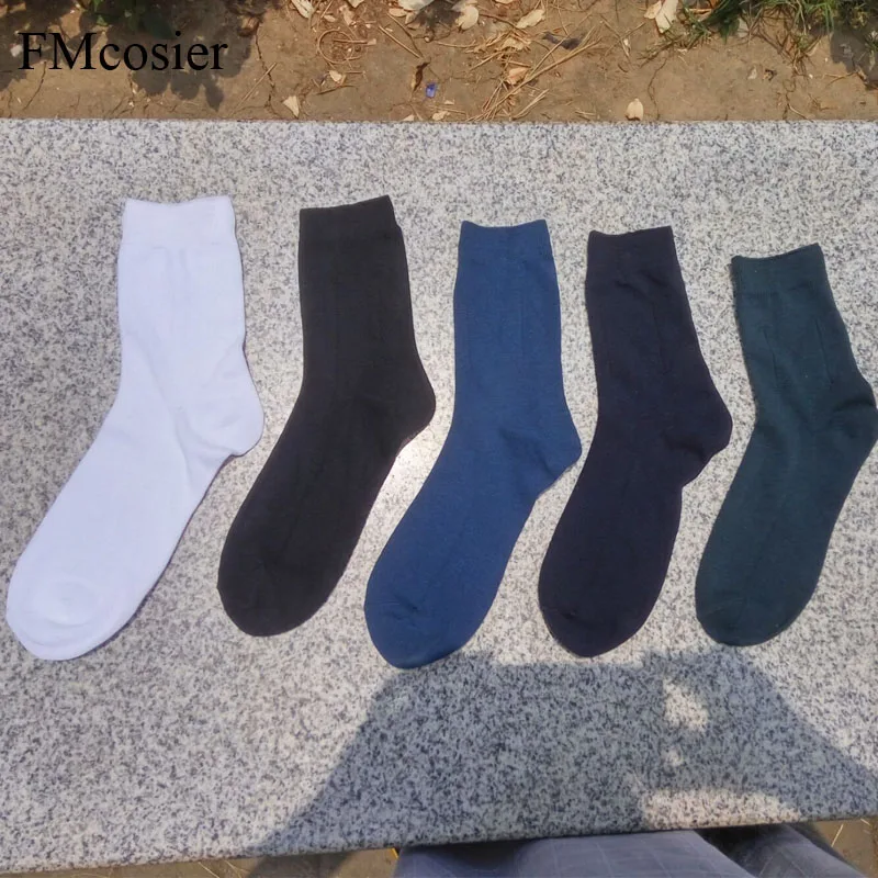 10 Pairs Clearance Summer Autumn Mens Dress Socks Business Classic Crew for Men Big Size Plus White Black New 44 46 | Мужская одежда