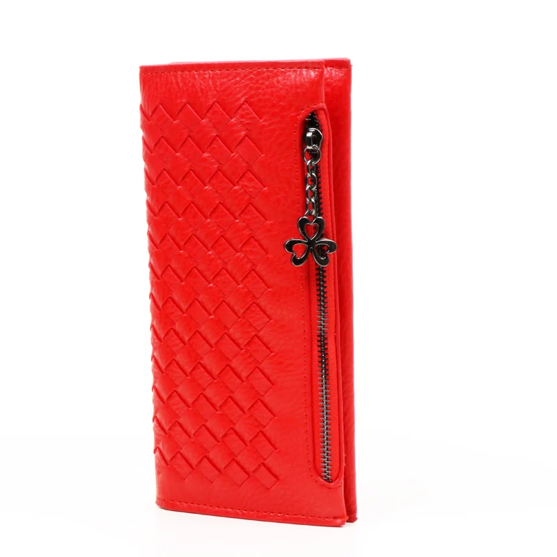 Кошелек QIMANSHI Женский длинный вязаный кошелек из искусственной кожи|leather wallet|leather